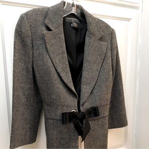 Banana Republic petite tweed cinched waist blazer